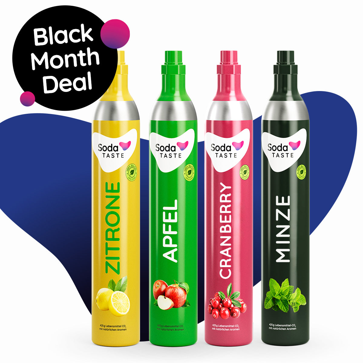Black Month Angebot: Zitrone, Apfel, Cranberry & Minze (Kaufzylinder)