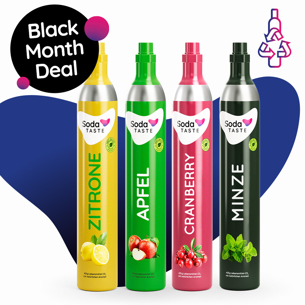Black Month Angebot: Zitrone, Apfel, Cranberry & Minze (Tauschzylinder)