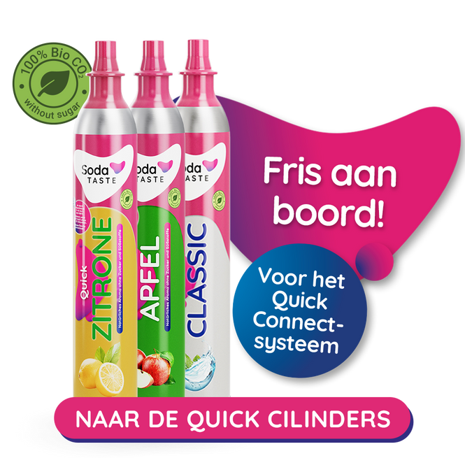 SodaTASTE Set van 2 CO2-cilinders (navulbaar) voor SodaTASTE Set van 2 CO2-cilinders (navulbaar) voor